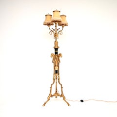 Antique French Gilt Bronze Floor Lamp