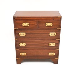 Antique Military Campaign Style Chest of Drawers