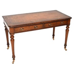 Antique Victorian Leather Top Writing Table / Desk