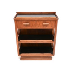 Art Deco Walnut and Leather Bookcase / Console Table by Waring and Gillows