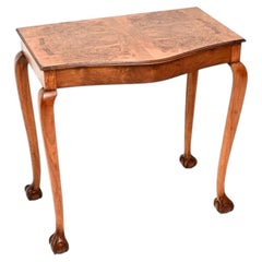 Antique Burr Walnut Console / Side Table