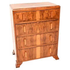 Art Deco Figured Walnut Chest of Drawers