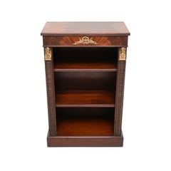Antique Neoclassical Empire Style Open Bookcase
