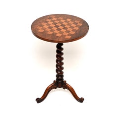 Antique William IV Inlaid Walnut Chess Table