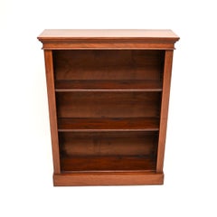 Antique Victorian Walnut Open Bookcase