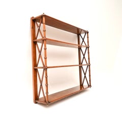Antique Georgian Period Walnut Wall Mounting Bookcase