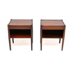Pair of Vintage Danish Rosewood Bedside Cabinets by Poul Hundevad