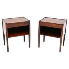 Pair of Vintage Danish Rosewood Bedside Cabinets by Poul Hundevad