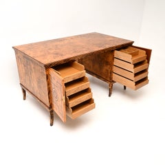Antique Swedish Biedermeier Style Satin Birch Desk