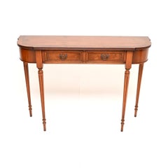 Antique Regency Style Yew Wood Console Table