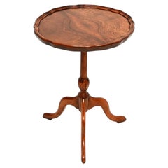 Antique Figured Walnut Pie Crust Wine Table