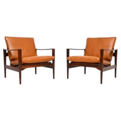 Pair of Vintage Danish Leather Armchairs by Niels Koefoed