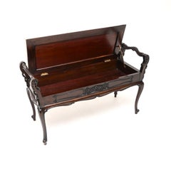 Antique Victorian Duet Piano Stool / Bench