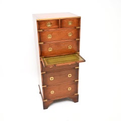 Ancienne commode de campagne militaire en bois d'if