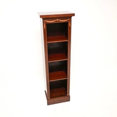 Antique Slim Inlaid Georgian Style Open Bookcase