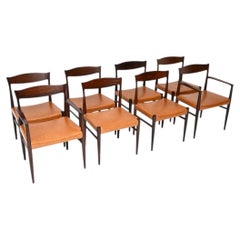 Set of Eight Danish Vintage Dining Chairs by Erling Torvits