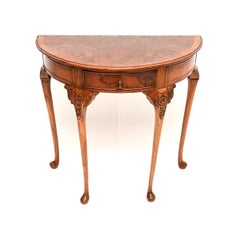 Antique Burr Walnut Console Table