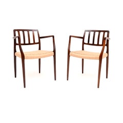 Set of Ten Danish Model 83 and 66 Dining Chairs by Niels Moller