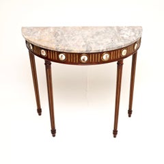 Antique French Marble Top Console Table