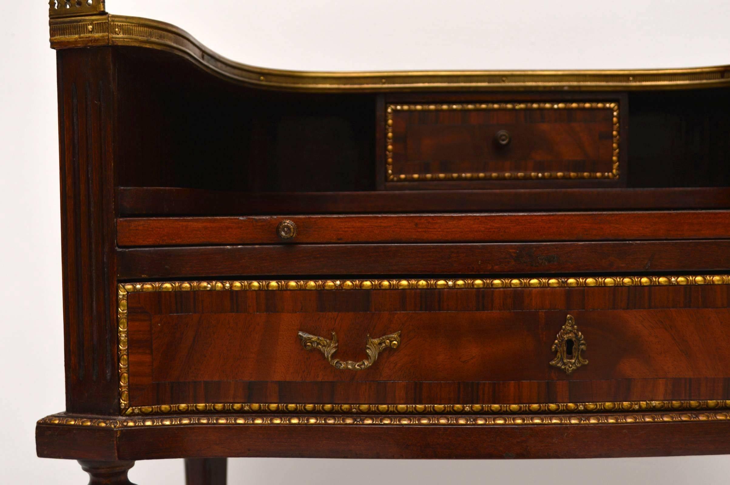 Early 20th Century Antique French Mahogany Writing Table Desk