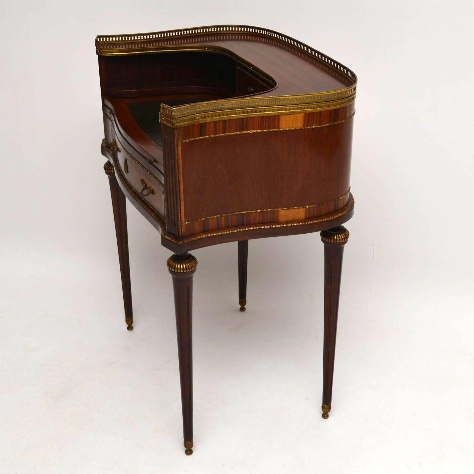 Antique French Mahogany Writing Table Desk 4