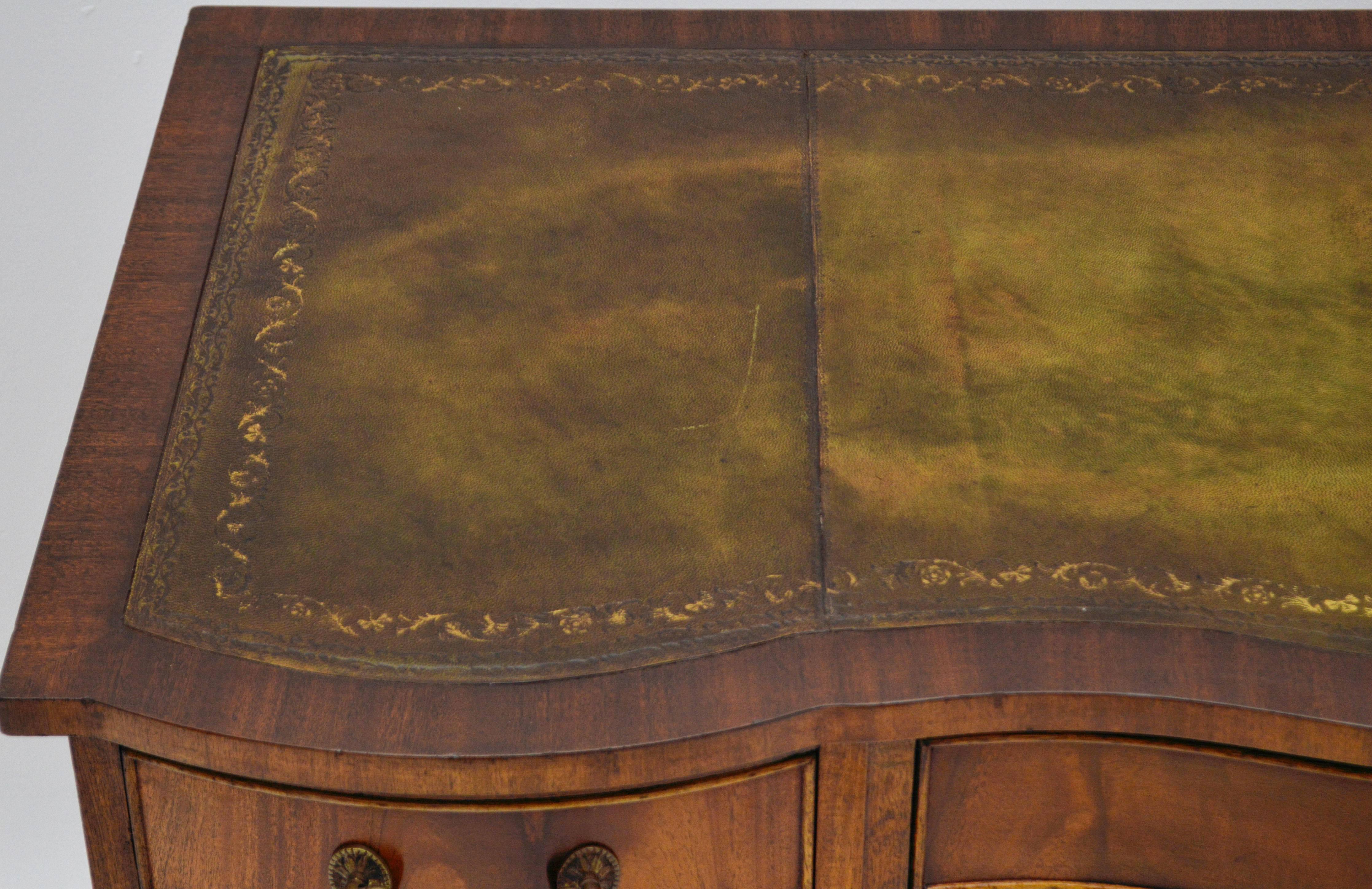 vintage leather top desk