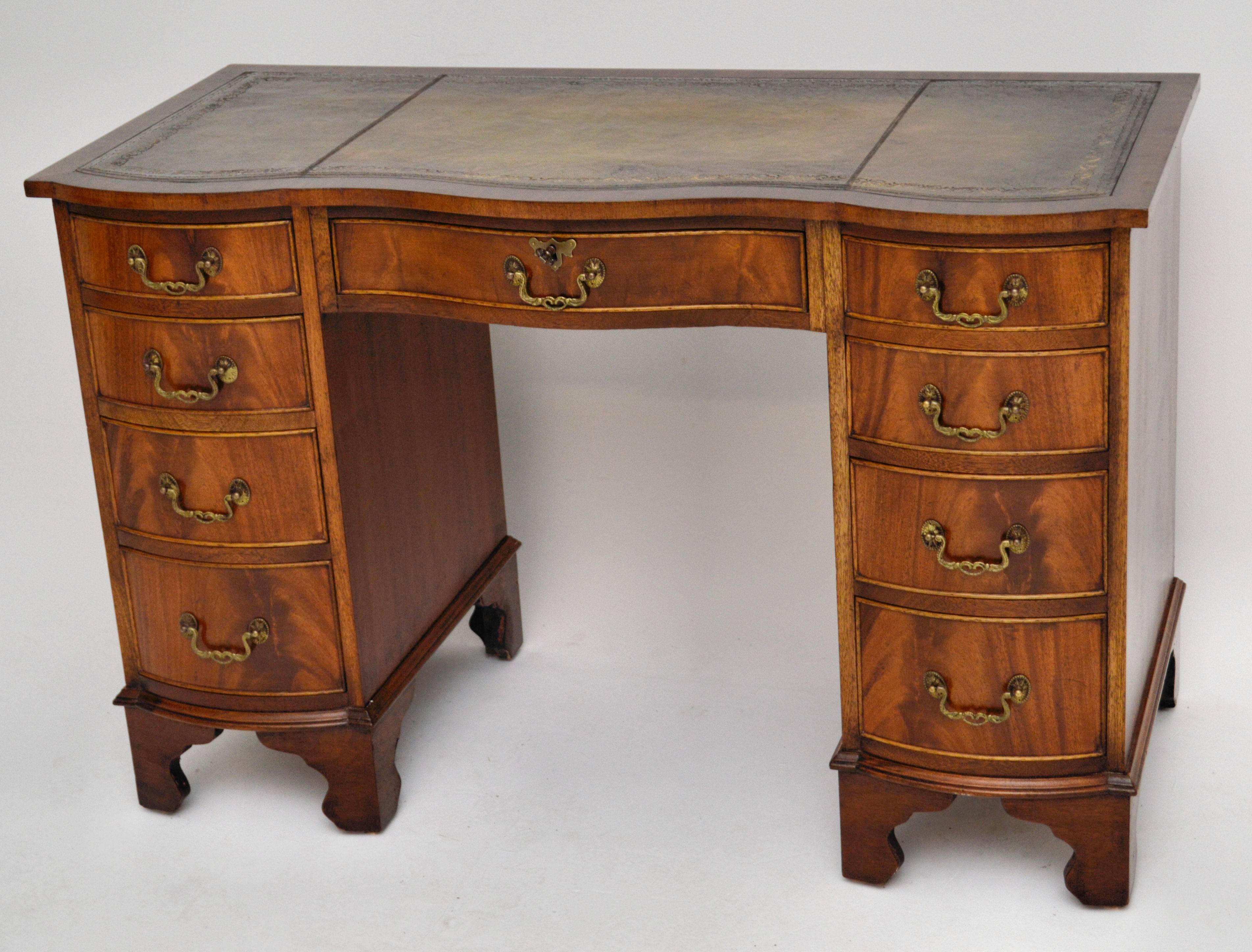 antique leather top desk