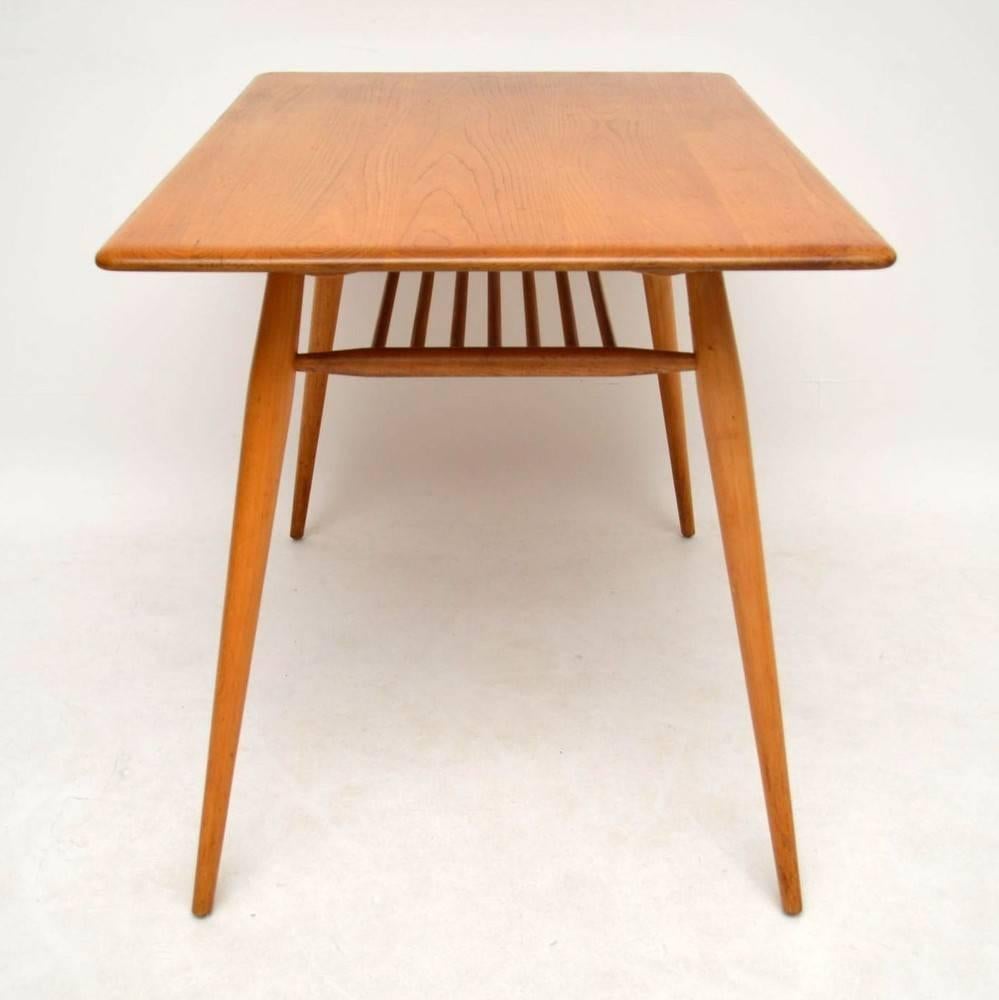 English Retro Elm Dining Table & Chairs by Ercol Vintage, 1960s 