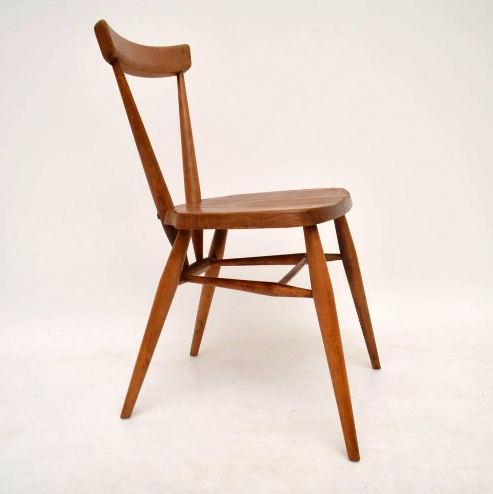 Mid-20th Century Retro Solid Elm Chair by Ercol Vintage, 1950s
