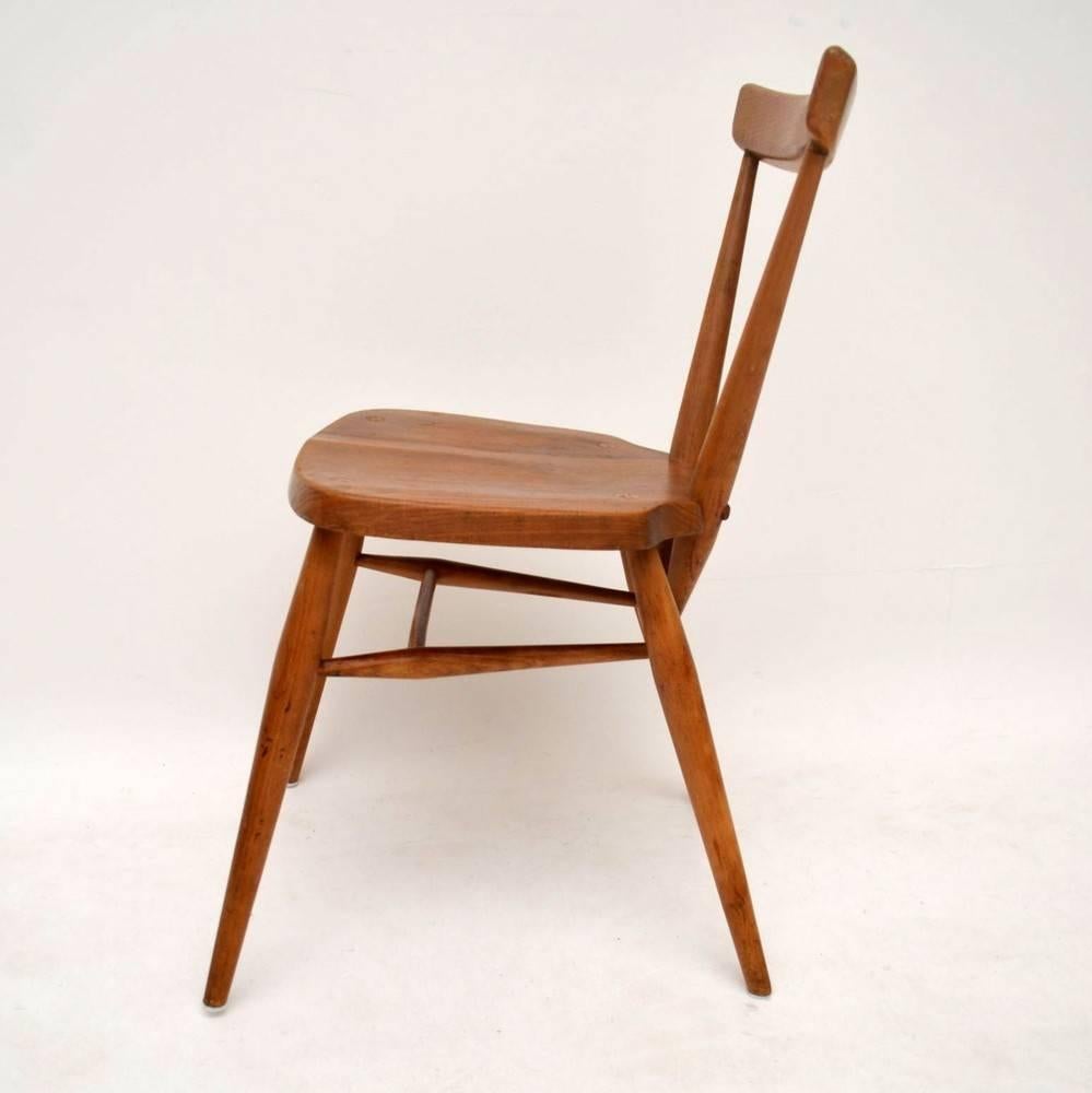 Retro Solid Elm Chair by Ercol Vintage, 1950s 1