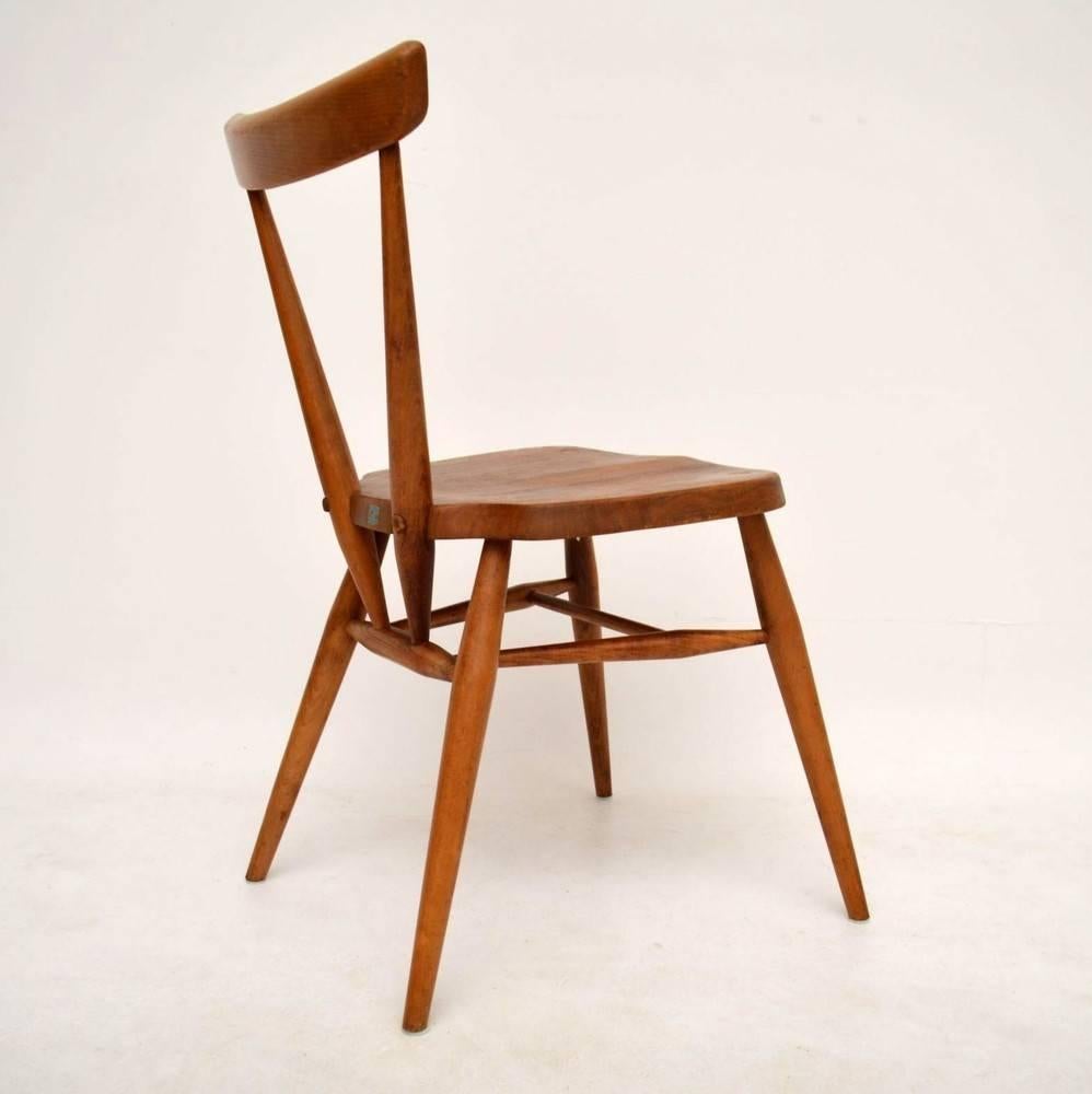 Retro Solid Elm Chair by Ercol Vintage, 1950s 3