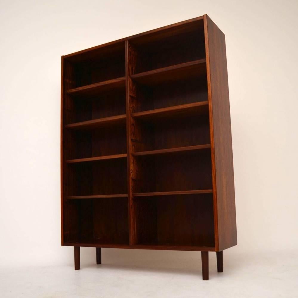 Mid-20th Century Danish Rosewood Open Bookcase by Poul Hundevad