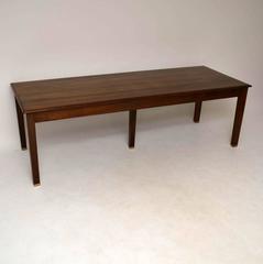 Large Antique Solid Walnut Dining Table