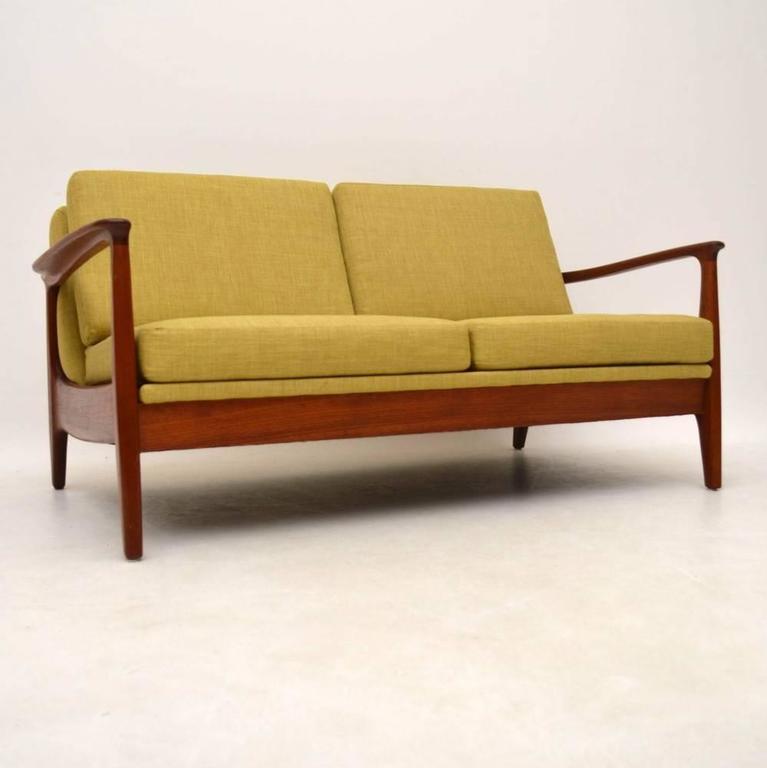 Danish Teak Retro Two Seat Sofa Vintage at 1stDibs danish two seater