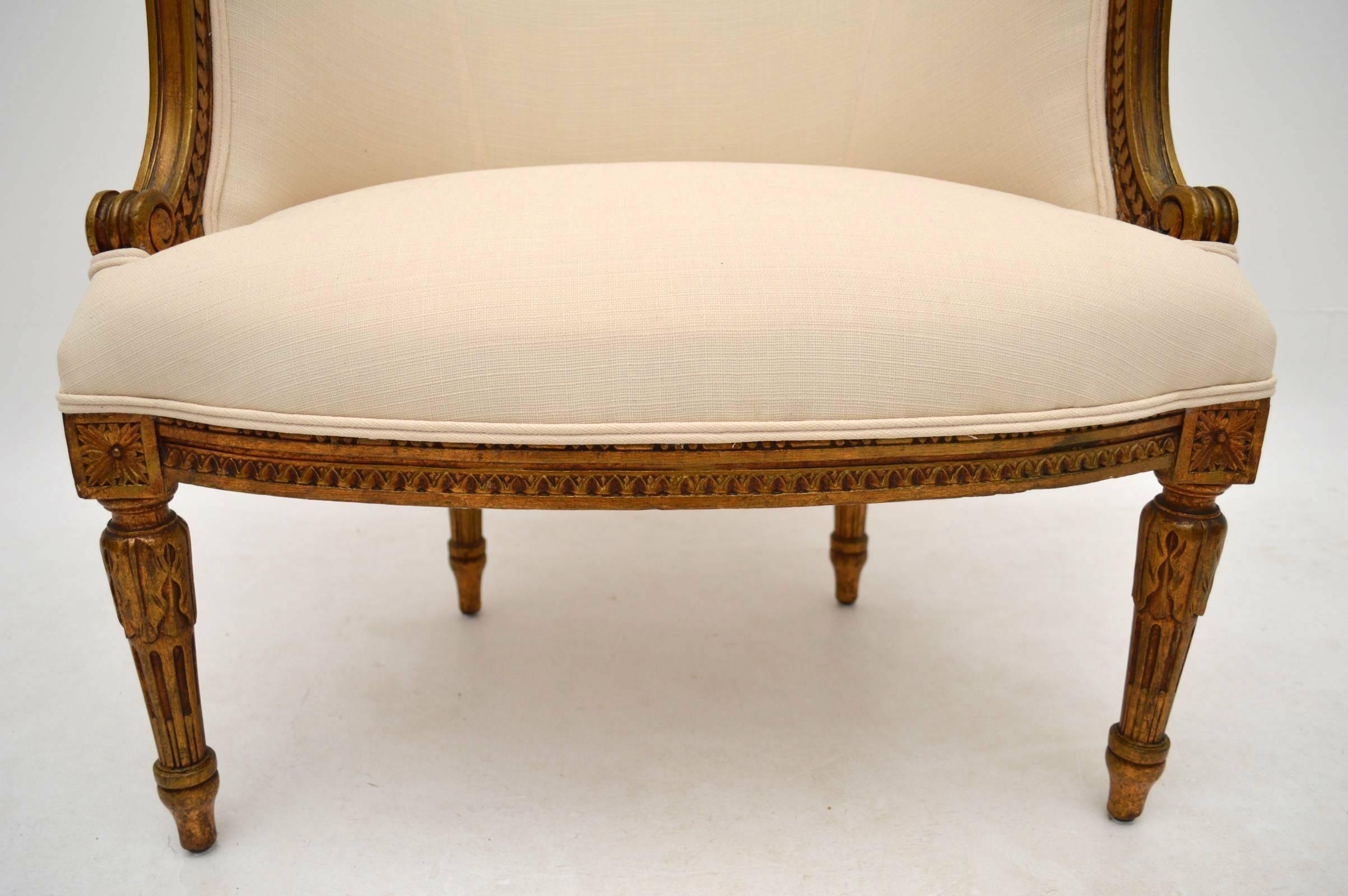 Antique 19th Century French Giltwood Armchair 3
