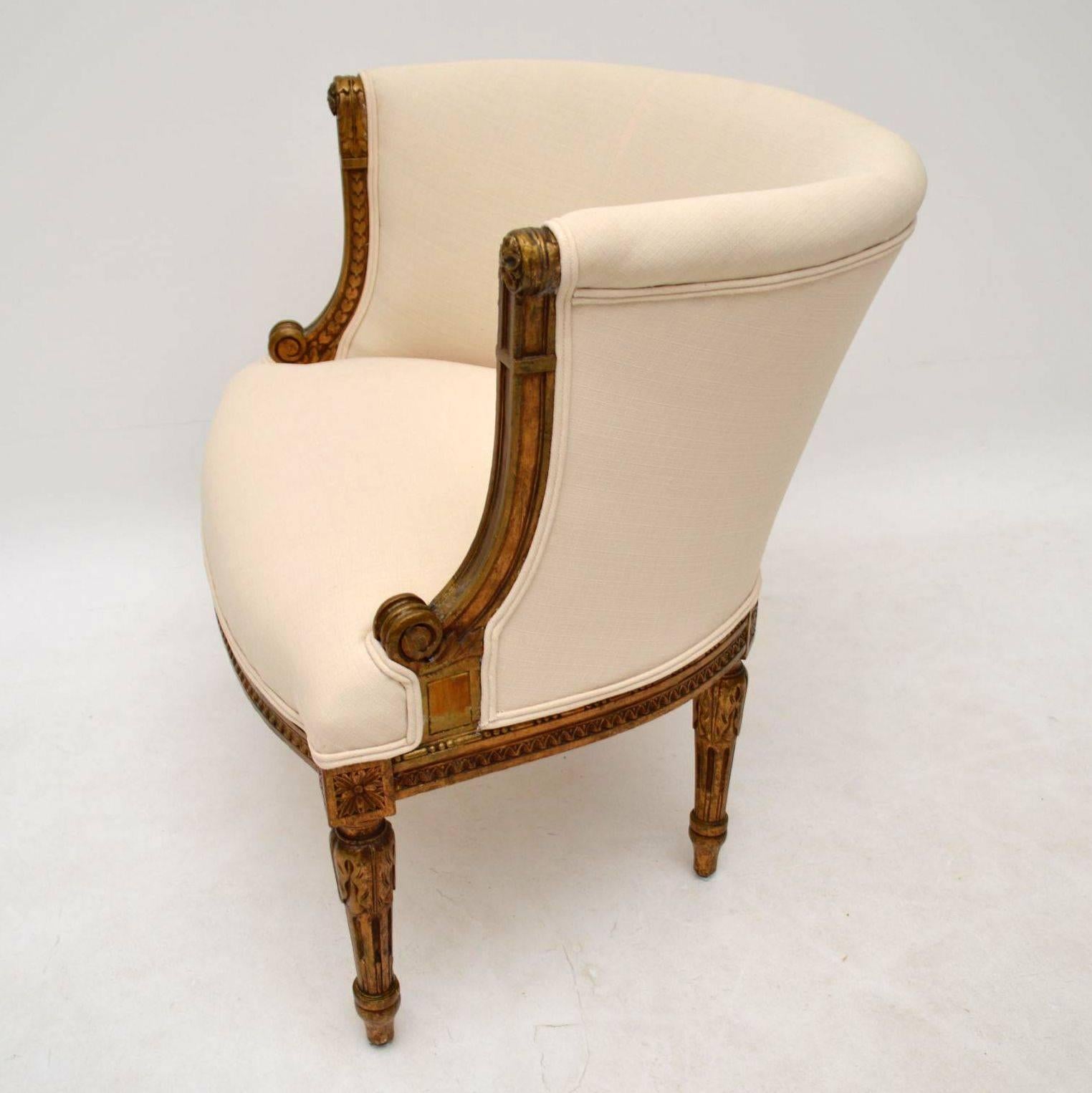Antique 19th Century French Giltwood Armchair 5