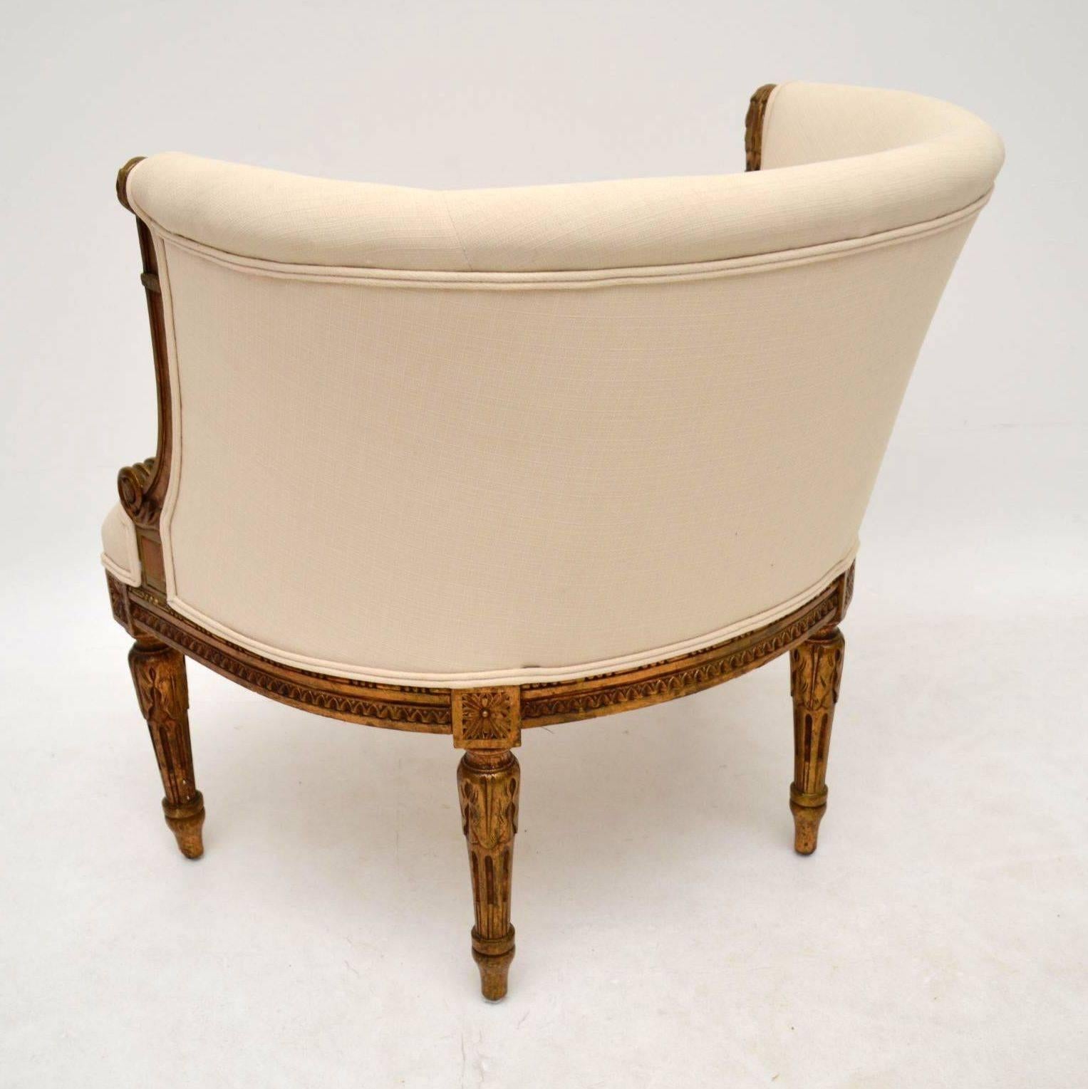 Antique 19th Century French Giltwood Armchair 6