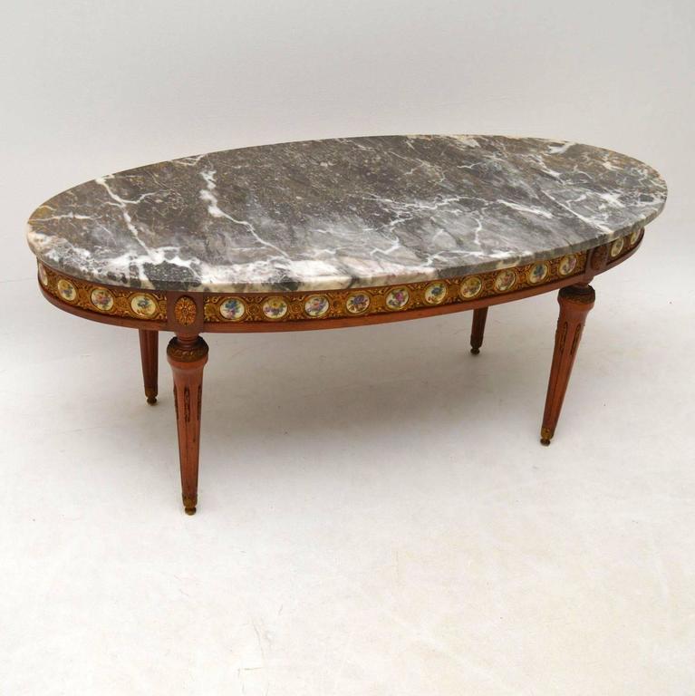 Antique French Marble Top Coffee Table At 1stdibs