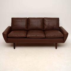 Danish Retro Leather 64 Sofa by Gustav Thams, Vintage, 1960s