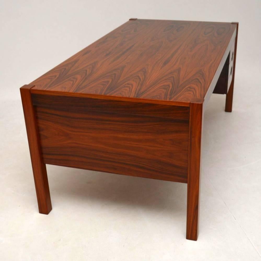 Danish Retro Rosewood Executive Desk Vintage, 1960s 3