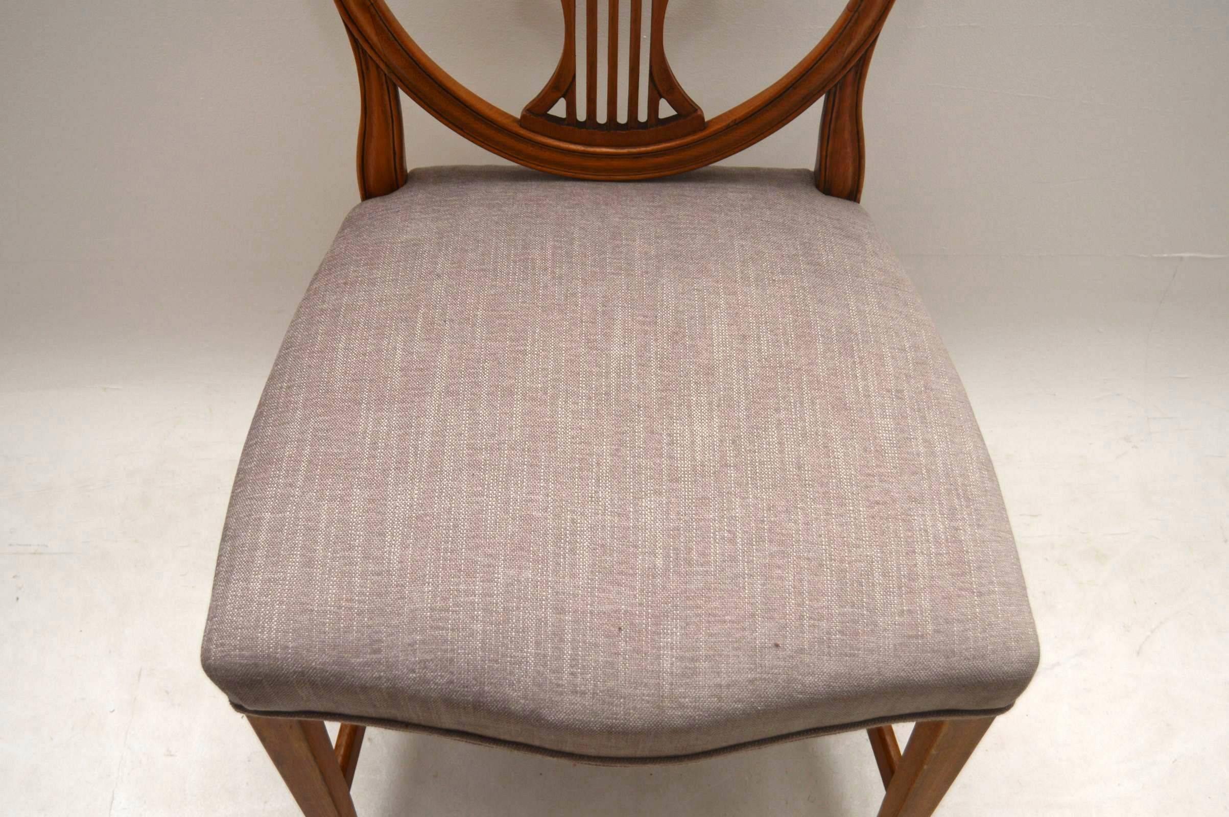 English Set of Ten Antique Mahogany Shield Back Dining Chairs
