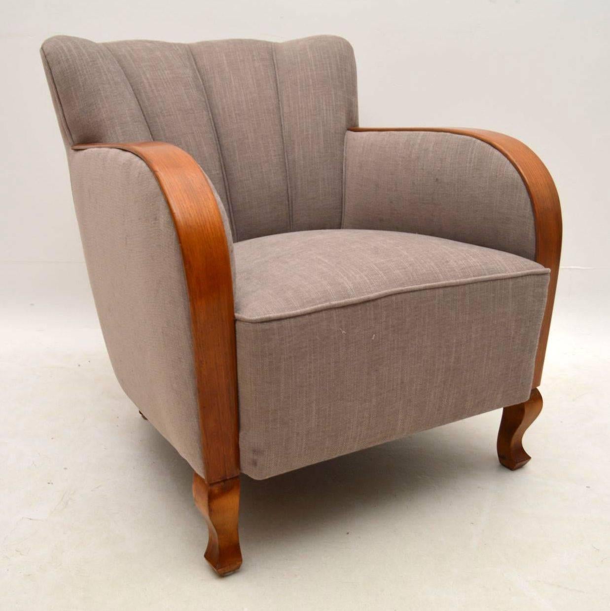 Pair of Swedish Art Deco Upholstered Armchairs 5