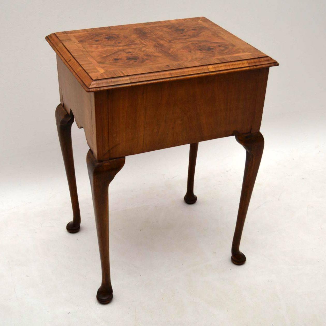 Antique Burr Walnut Side Table 3