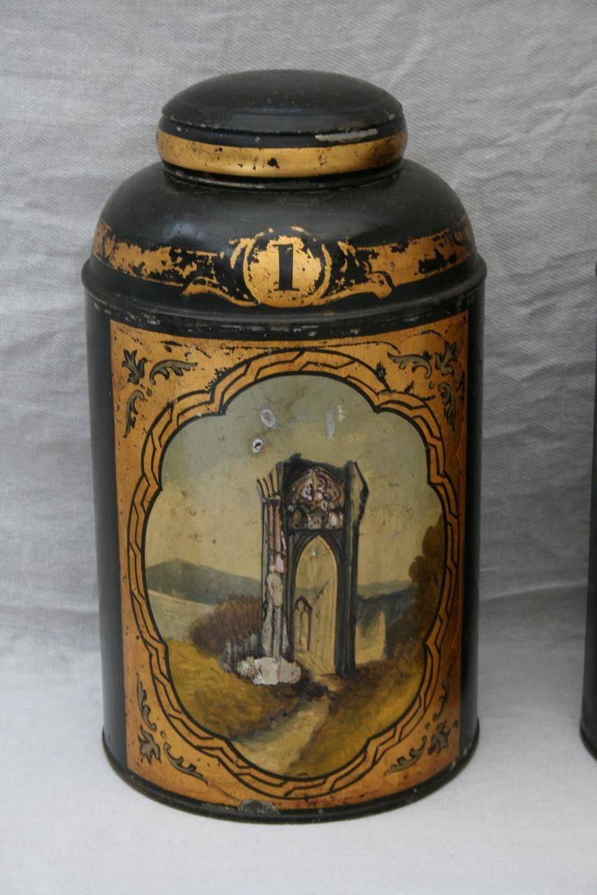 antique tea canister