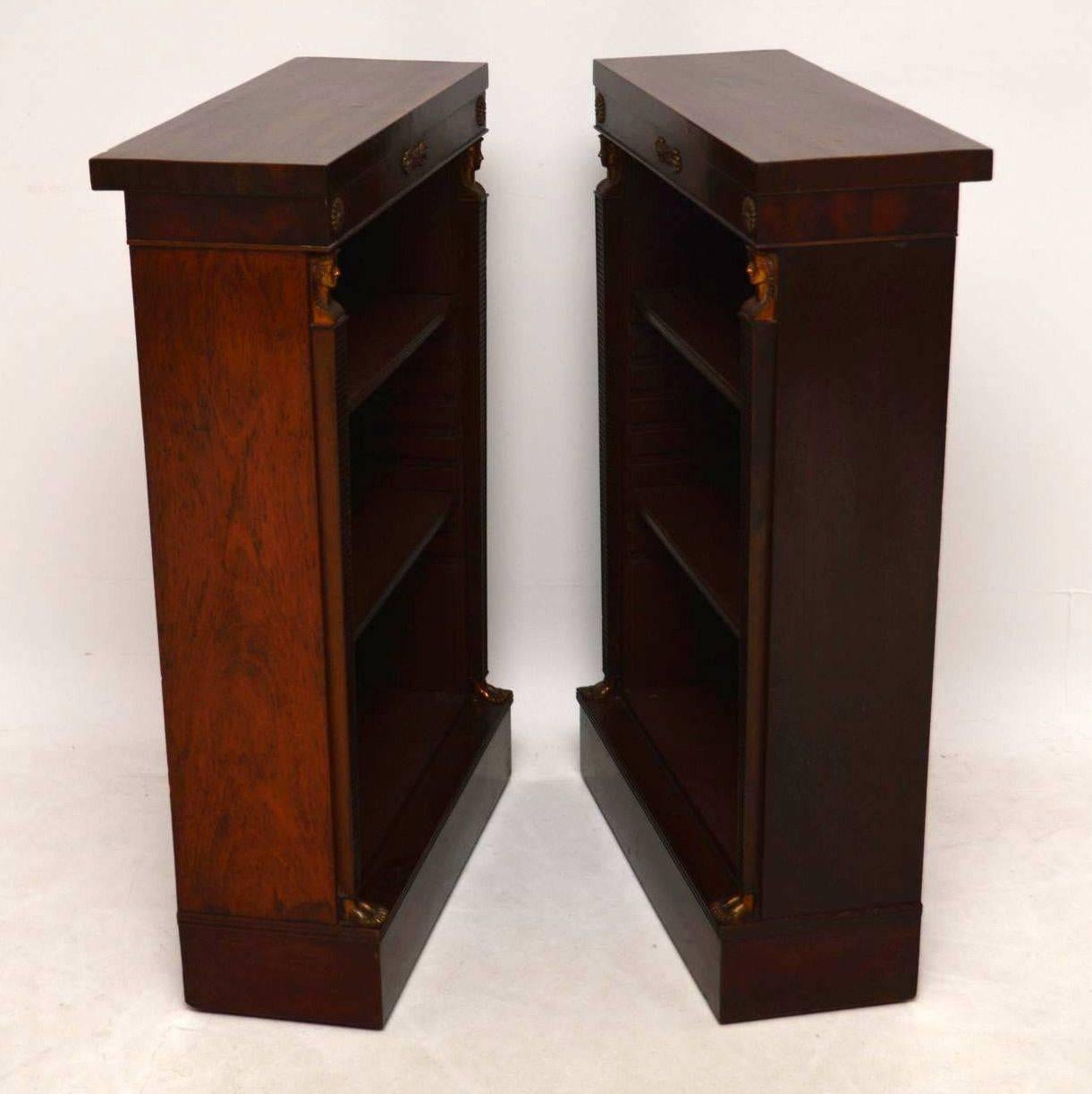 Pair of Antique Mahogany Open Bookcases 3