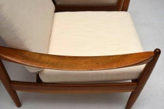 Pair of Danish Retro Walnut Armchairs Vintage