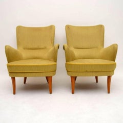 Pair of Retro Swedish Armchairs by Carl Malmsten