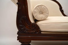 Chaise longue ancienne William IV en bois de rose