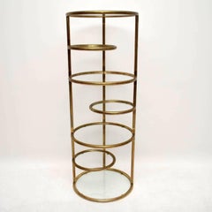 Retro Italian Brass Shelving Stand Vintage