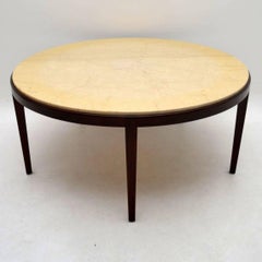 Danish Retro Rosewood and Marble Coffee Table